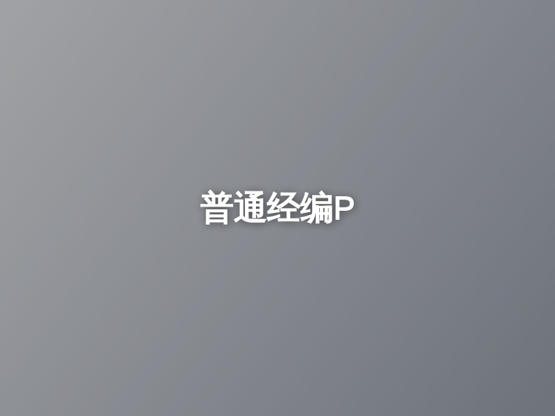 普通经编P